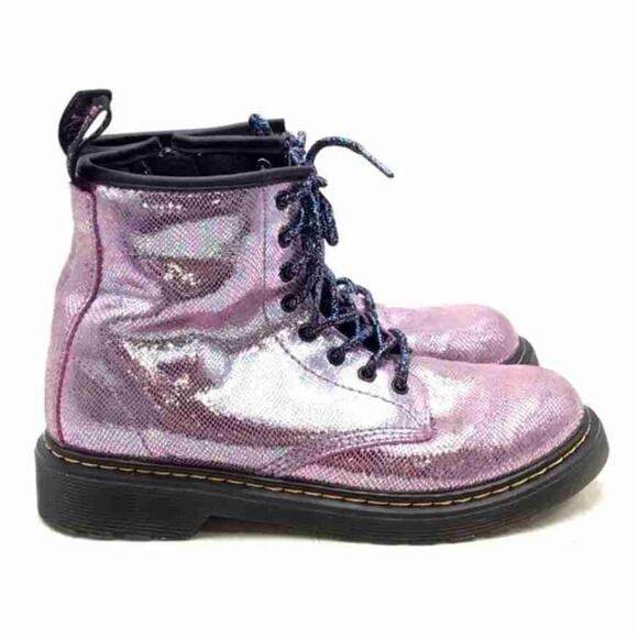 Dr. Martens 1460 Pascal Snake Metallic Purple Casual Boot - Picture 4 of 10